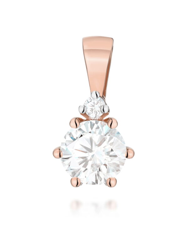 Zawieszka Z0076 Diament Laboratoryjny różowe złoto Jubiler Kraków BigDIAMOND