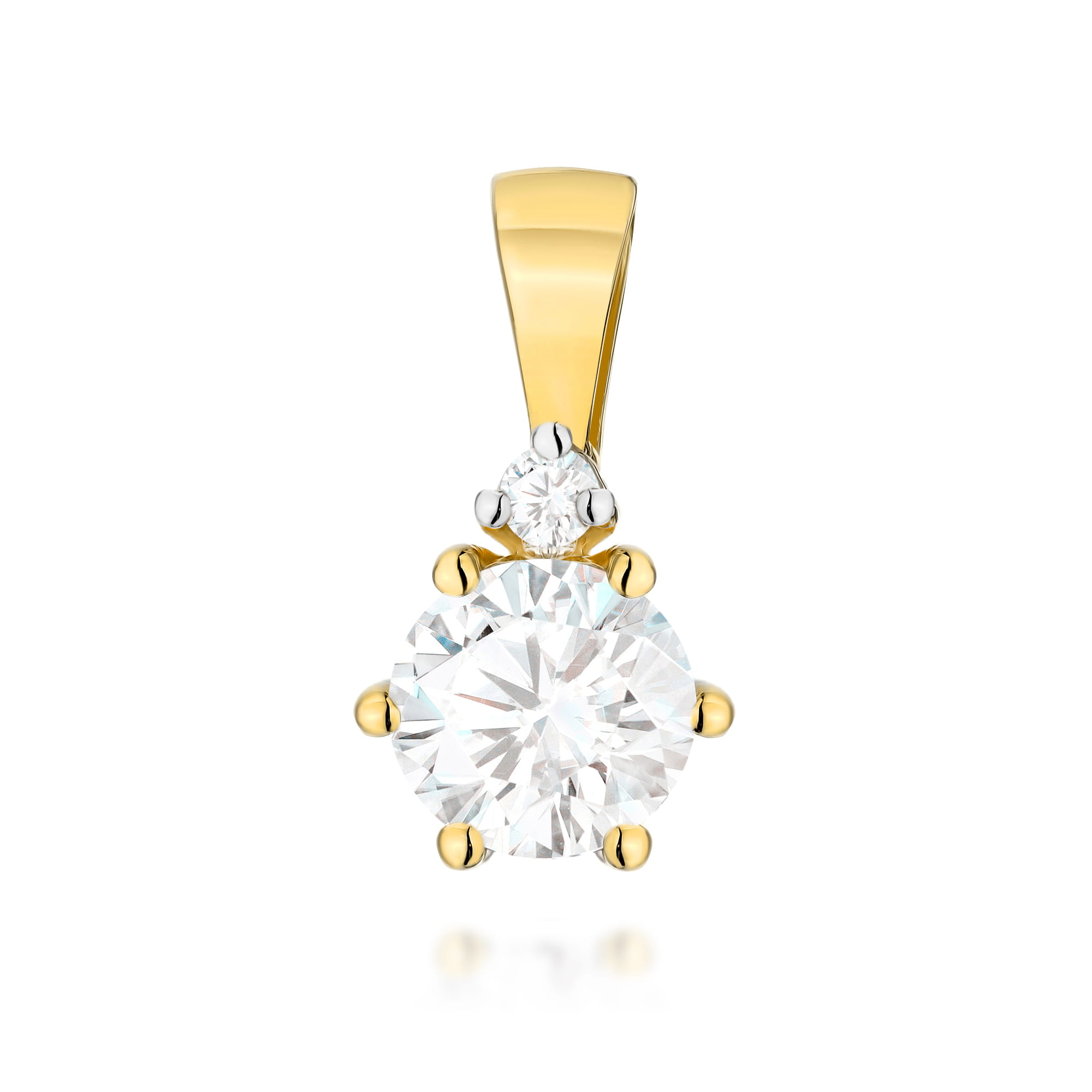 Zawieszka Z0076 Diament Laboratoryjny żółt złoto Jubiler Kraków BigDIAMOND