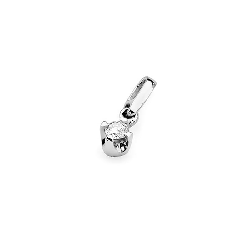 Zawieszka Diament 0,10ct białe złoto 3 10ct białe złoto Jubiler Kraków BigDIAMOND