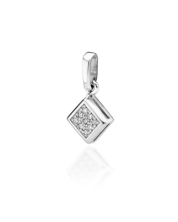 Zawieszka Z036 z diamentami białe złoto Jubiler Kraków BigDIAMOND