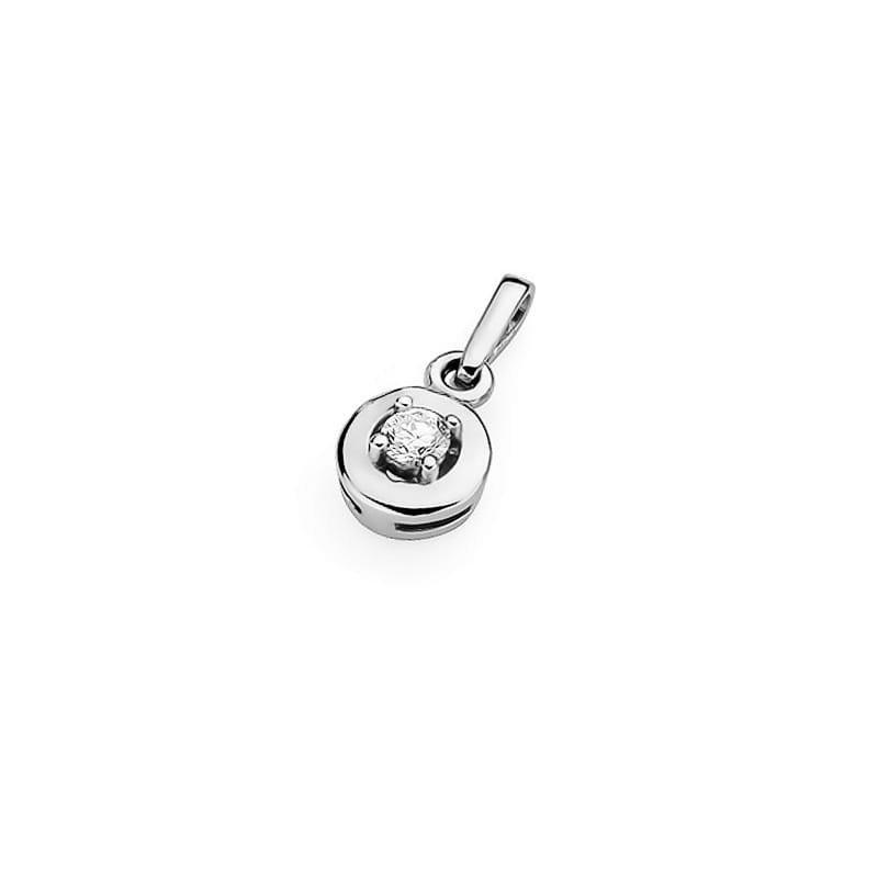 Zawieszka Diament 0,10ct białe złoto 3 10ct białe złoto Jubiler Kraków BigDIAMOND