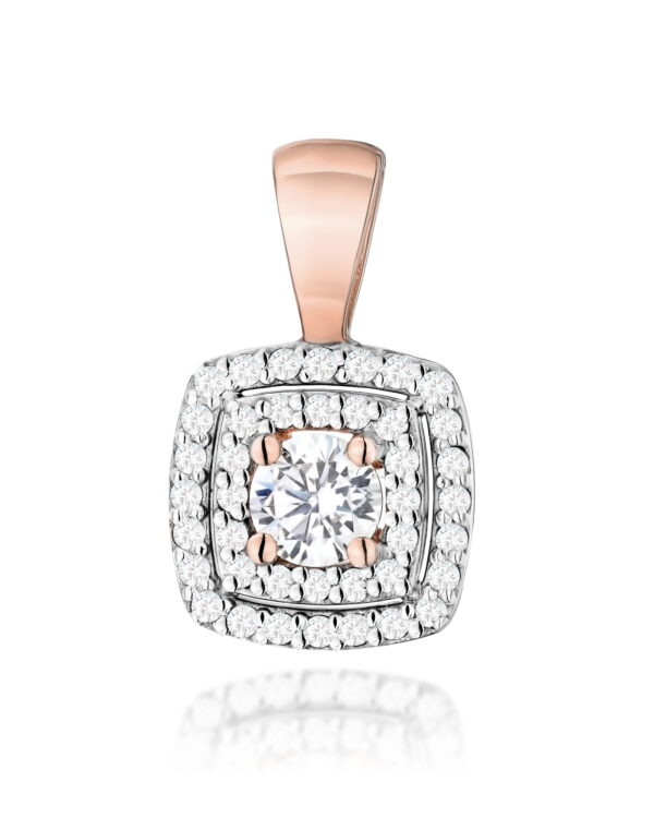 Zawieszka Z0506 z Diamentami Laboratoryjnymi różowe złoto Jubiler Kraków BigDIAMOND
