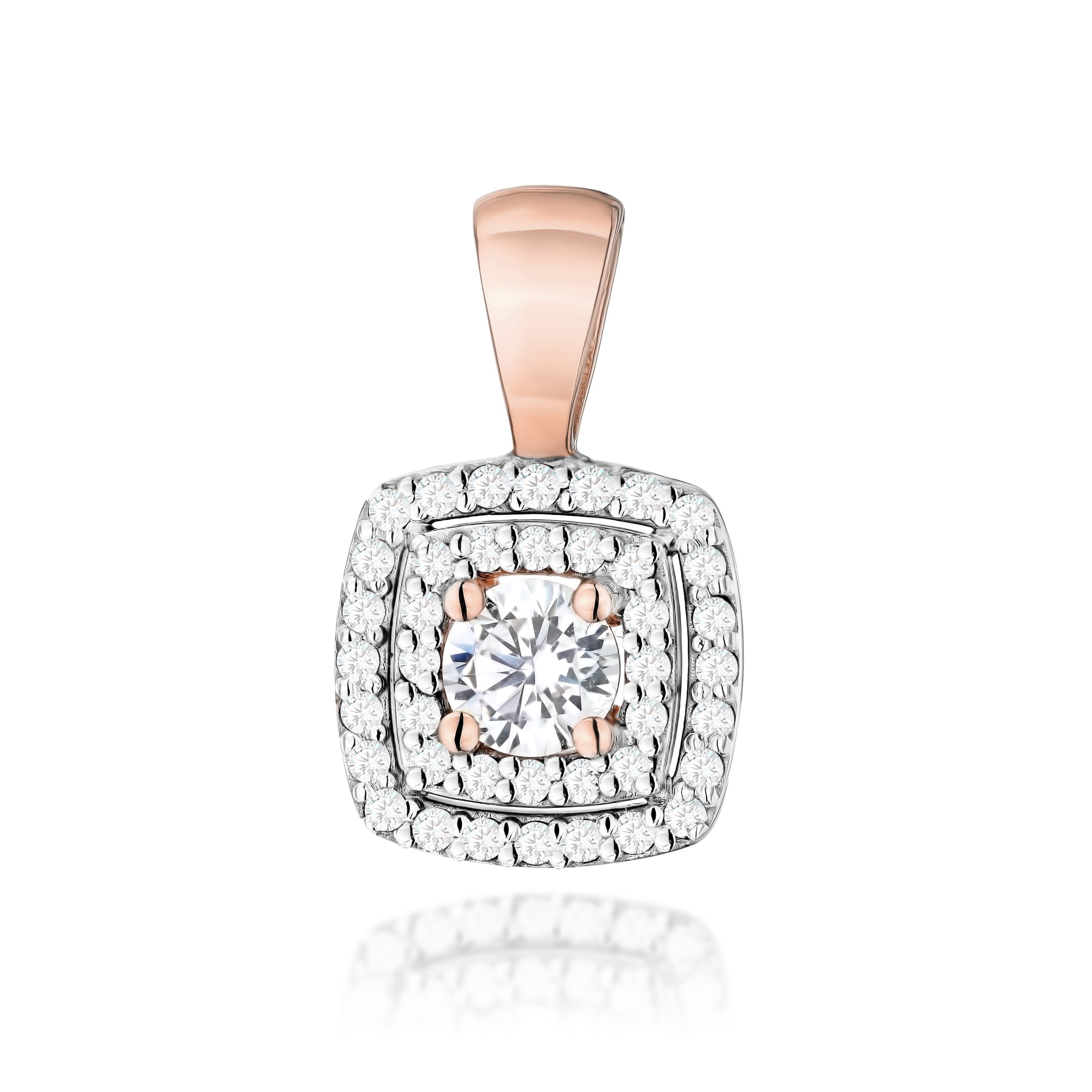 Zawieszka Z0506 z Diamentami Laboratoryjnymi różowe złoto Jubiler Kraków BigDIAMOND