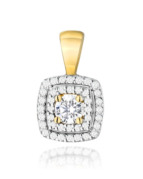 Zawieszka Z0506 z Diamentami Laboratoryjnymi żółte złoto Jubiler Kraków BigDIAMOND