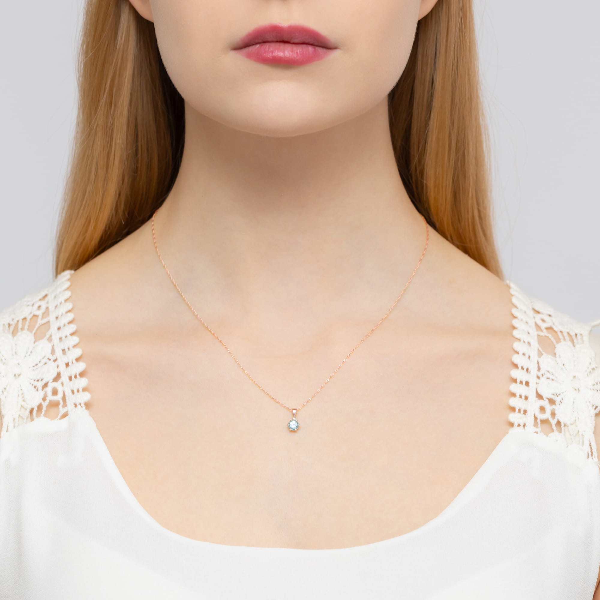 Zawieszka Topaz 0,50ct różowe złoto 3 50ct różowe złoto Jubiler Kraków BigDIAMOND