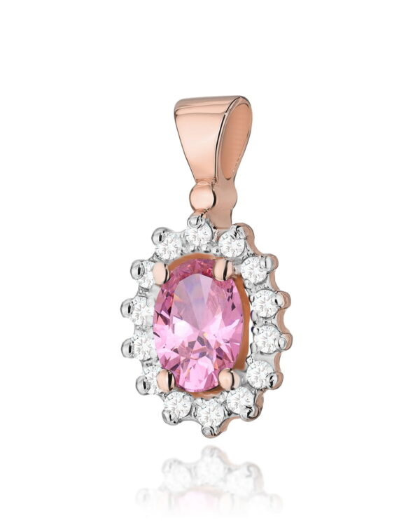 Zawieszka Z182 Różowy Topaz 0