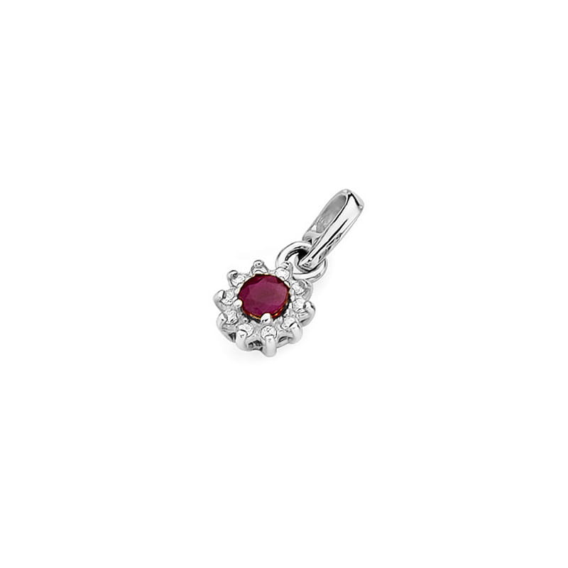 Zawieszka Rubin 0,15ct białe złoto 3 15ct białe złoto Jubiler Kraków BigDIAMOND