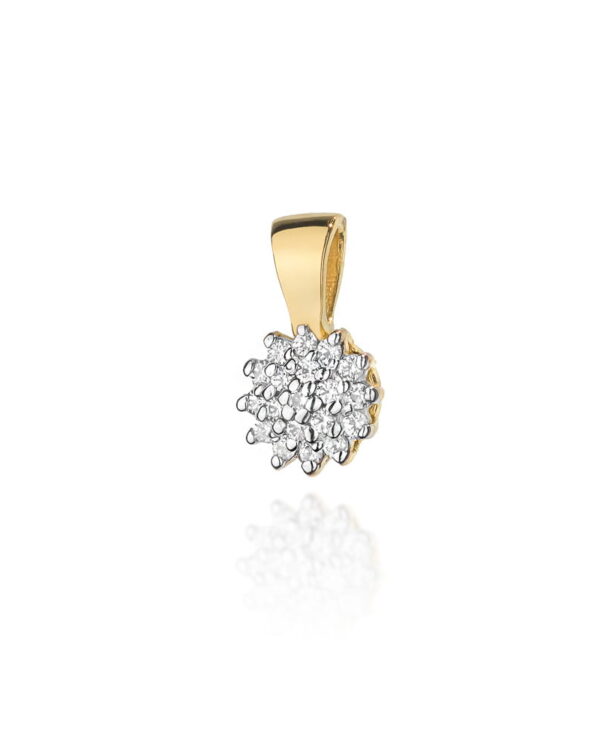 Zawieszka Z401 z diamentami żółte złoto Jubiler Kraków BigDIAMOND