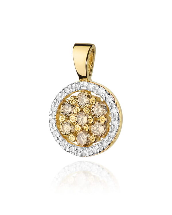 Zawieszka Z440 z diamentami żółte złoto Jubiler Kraków BigDIAMOND