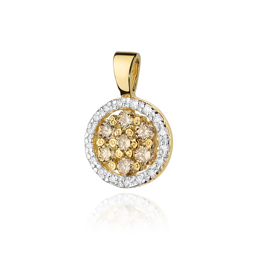 Zawieszka Z440 z diamentami żółte złoto Jubiler Kraków BigDIAMOND