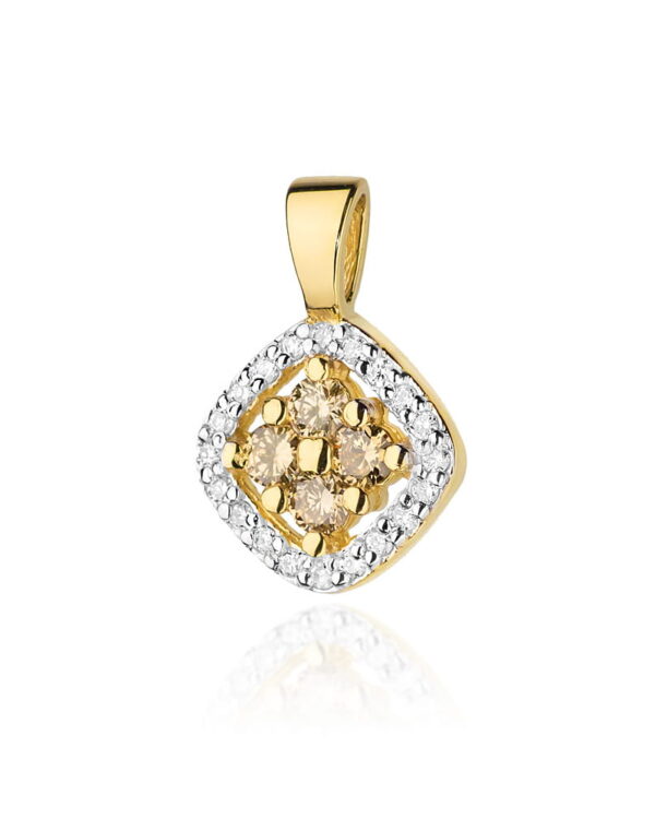 Zawieszka Z441 z diamentami żółte złoto Jubiler Kraków BigDIAMOND