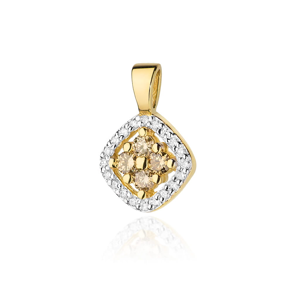 Zawieszka Z441 z diamentami żółte złoto Jubiler Kraków BigDIAMOND