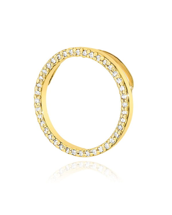 Zawieszka Z442 z diamentami żółte złoto Jubiler Kraków BigDIAMOND