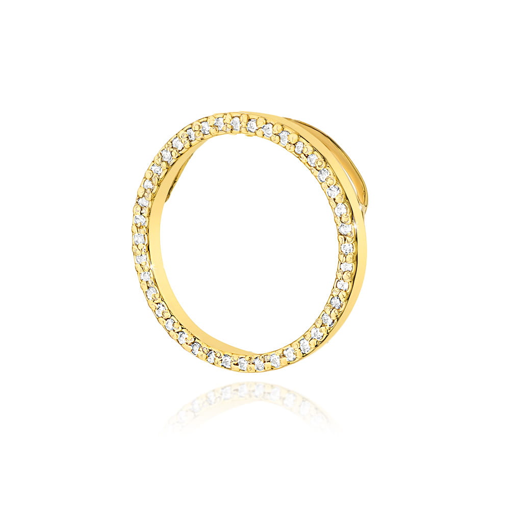 Zawieszka Z442 z diamentami żółte złoto Jubiler Kraków BigDIAMOND