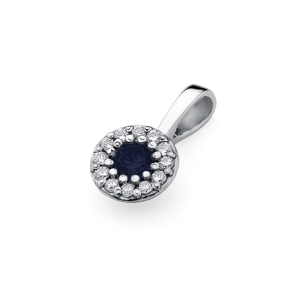 Zawieszka Szafir 0,15ct białe złoto 3 15ct białe złoto Jubiler Kraków BigDIAMOND