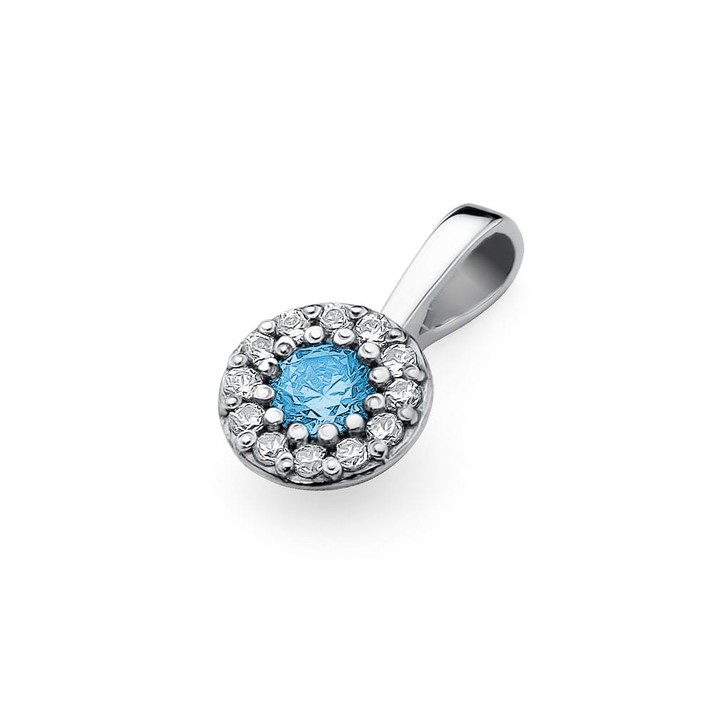 Zawieszka Topaz 0,15ct białe złoto 3 15ct białe złoto Jubiler Kraków BigDIAMOND