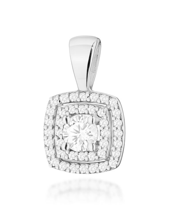 Zawieszka Z506 z diamentami białe złoto Jubiler Kraków BigDIAMOND