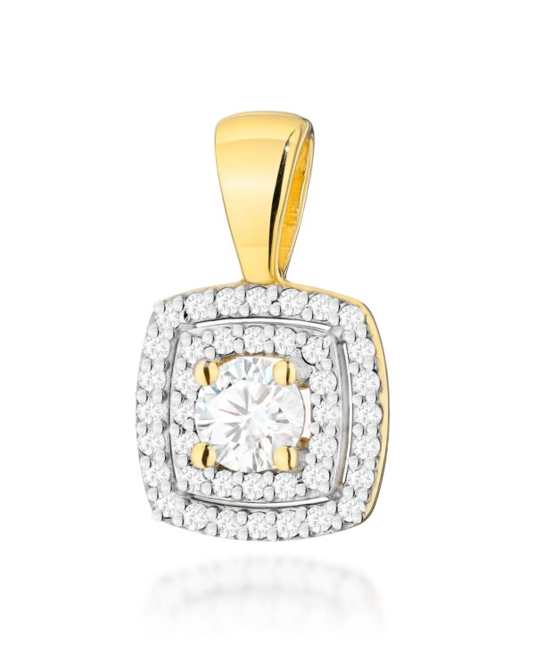 Zawieszka Z506 z diamentami żółte złoto Jubiler Kraków BigDIAMOND