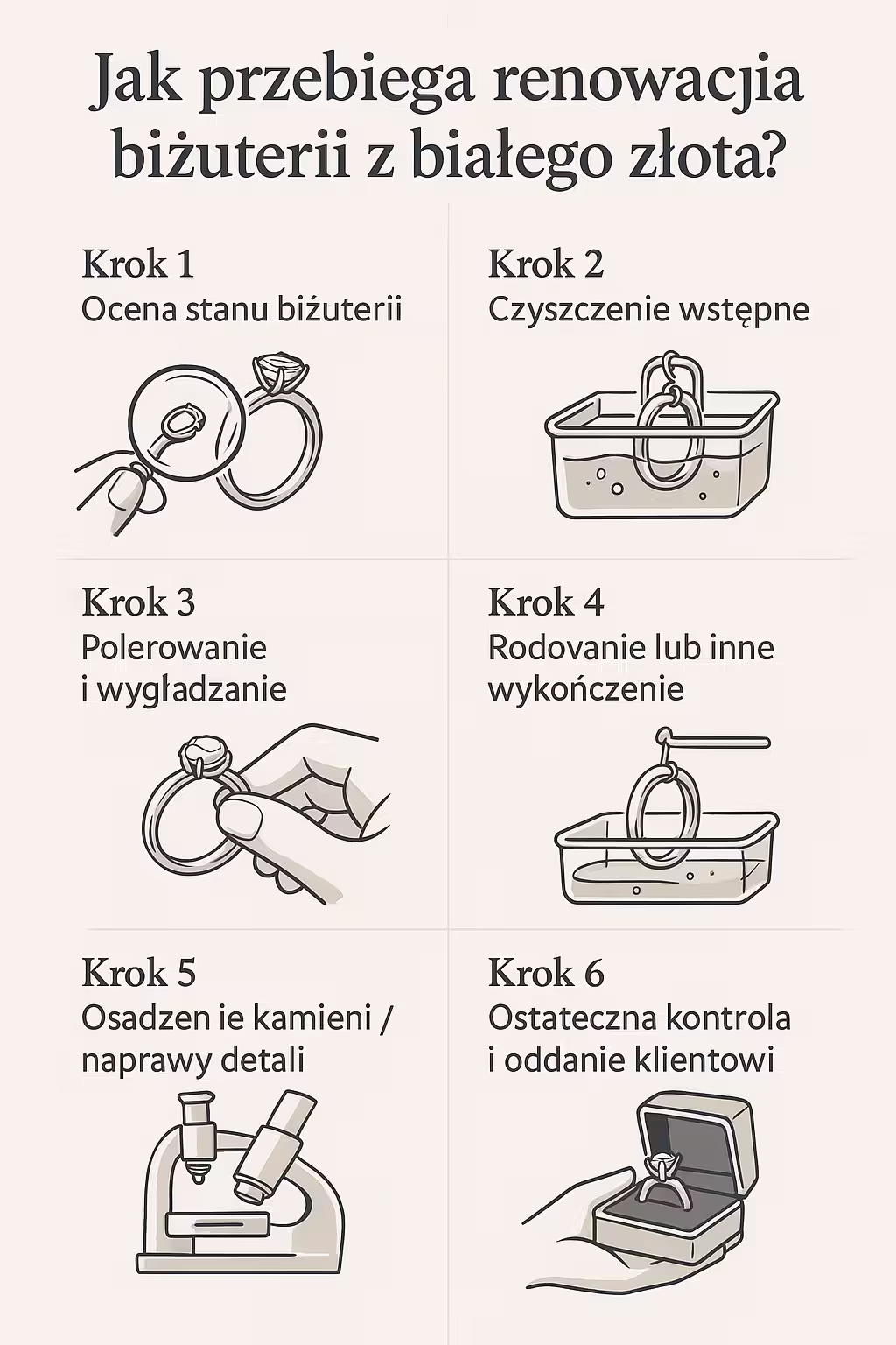 Regeneracja biżuterii z białego złota – etapy renowacji