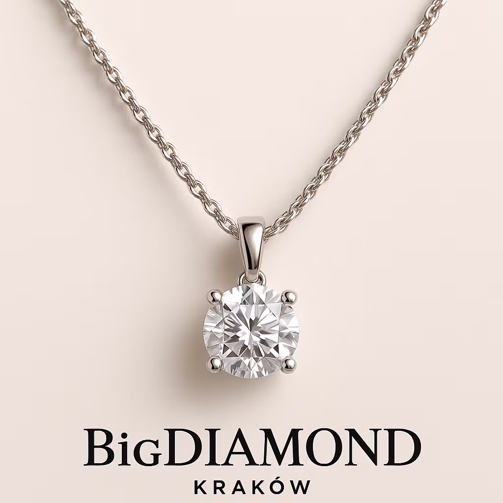 Naszyjnik z diamentem – biżuteria na rocznicę ślubu, BigDIAMOND Kraków