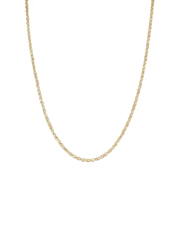 Złoty lancuszek z dużym diamentem 45cm